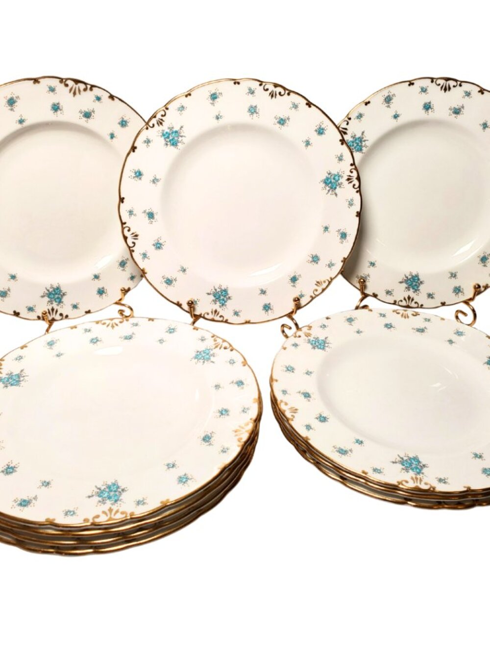 Royal Crown Derby Kensington A1216 Luncheon Plates 8" inch (set 5)  1959